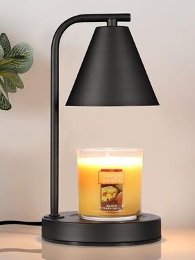 NWT | Candle Warmer Lamp | Black Metal | Dimmable w 2 Bulbs